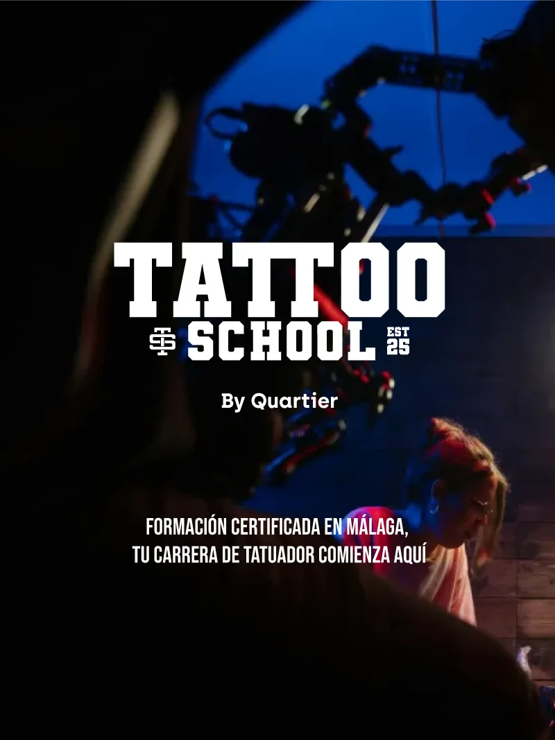 Captura del proyecto Tattoo School by Quartier - Escuela de formación profesional para tatuadores en Málaga. Plataforma de cursos